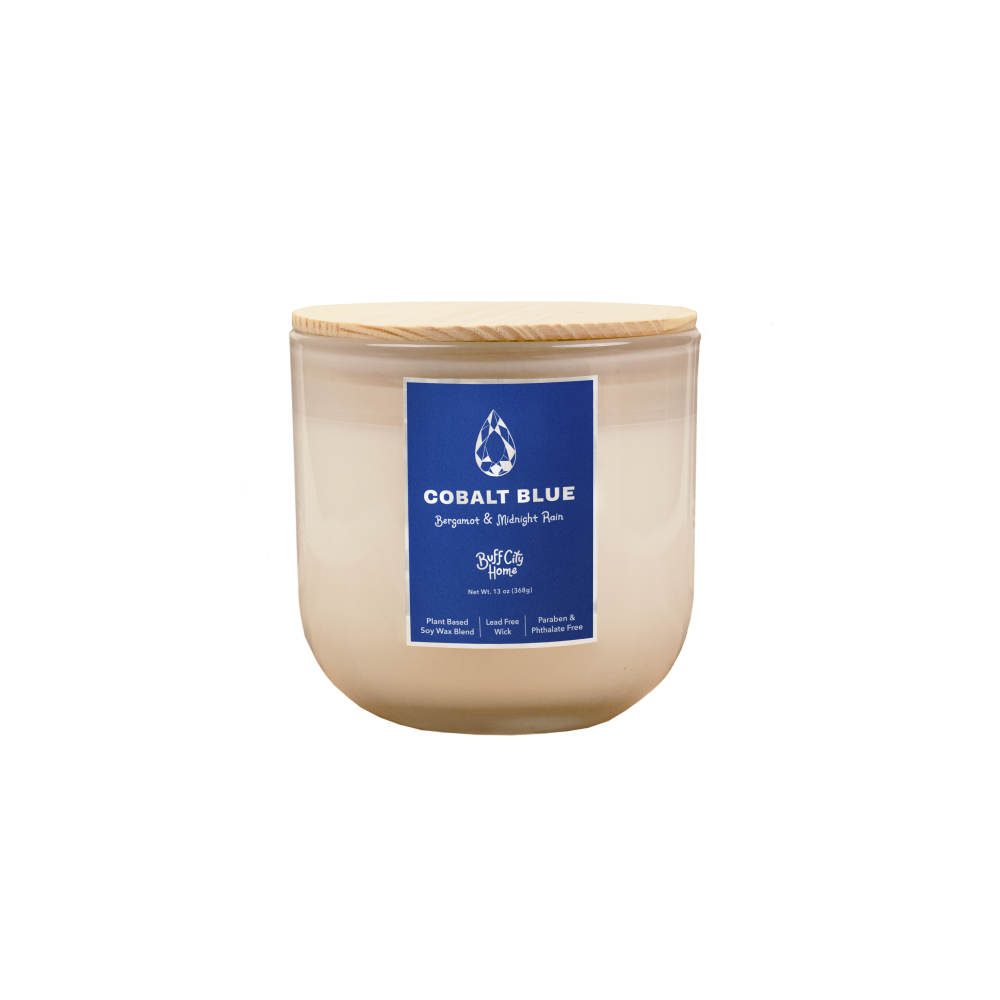 Cobalt Blue 2-Wick Candle - Image 3