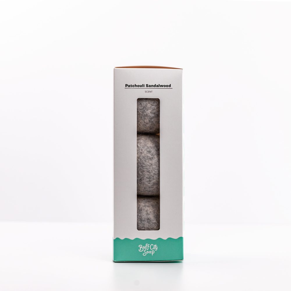 Patchouli Sandalwood Wool Dryer Balls (Set of 3) - Image 2
